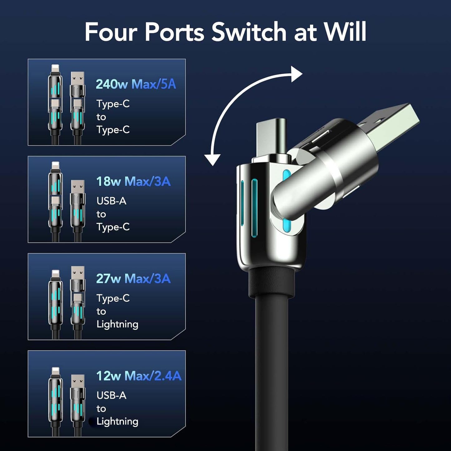 4-in-1 Multi USB Charging Cable