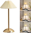 Elegant Pleated LED Desk Lamp